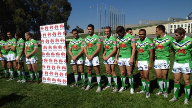 The Raiders unveil their new jerseys after signing Huawei as their new major sponsor.