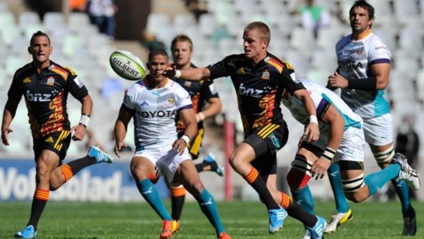 No fear: Gareth Anscombe of the Chiefs.