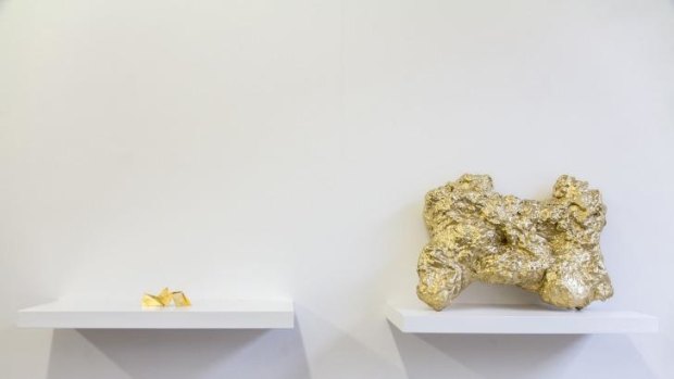 Eugenia Lim's recreation of <i>Vault</i>, the Melbourne sculpture known as the Yellow Peril, and the Welcome Stranger gold nugget.