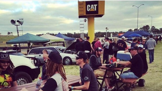 The owner of the picnic tables says he and his friends often take them to local motoring events. 