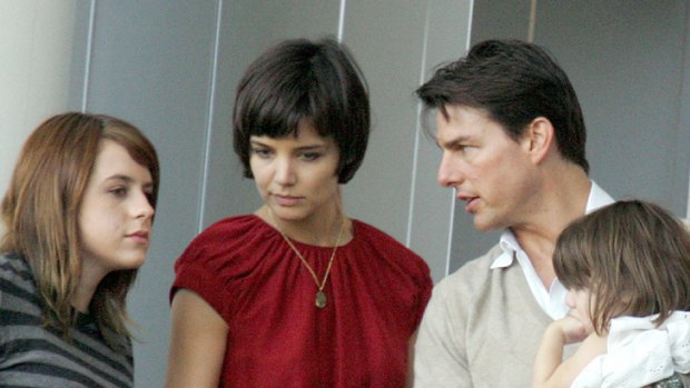 Keeping it in the family ... Isabella Cruise with Katie Holmes, Tom Cruise and Suri.