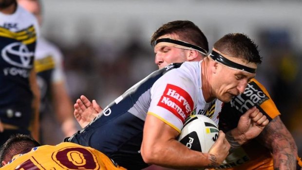 Fuelling a siege mentality: The suspended Tariq Sims will miss the rest of the NRL finals.