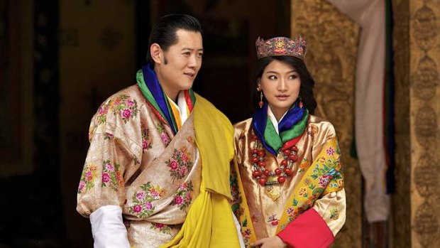 Watch out Lauren Jackson: Bhutan's queen Jetsun Pema Wangchuk at her wedding to King Jigme Khesar Namgyel Wangchuck in 2011.