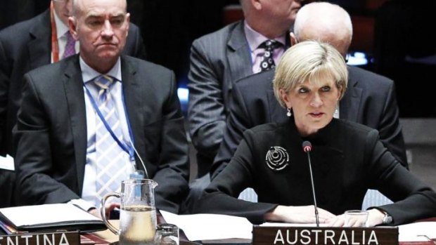 Modest climate targets: Australian Foreign Affairs Minister Julie Bishop at UN headquarters in New York.