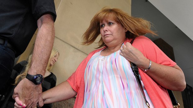'God help me' ... Wendy Hope Jobson leaves court.