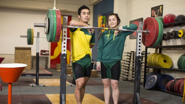 Sister and brother Socheata and Vannara Be, who were born in Cambodia but will represent Australia at the Commonwealth Games at weightlifting.