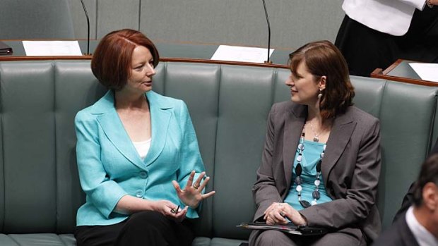 Prime Minister Julia Gillard and Julie Collins.