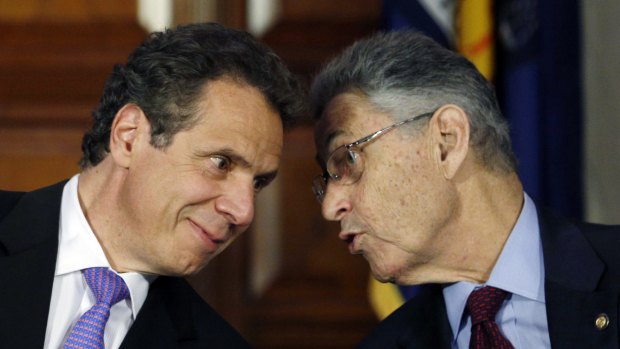 Governor Andrew Cuomo, left, and Assembly Speaker Sheldon Silver, speak at a press conference in 2014.