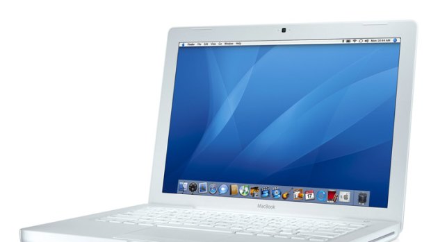 An older Apple Macbook similar to the model offered to teachers.