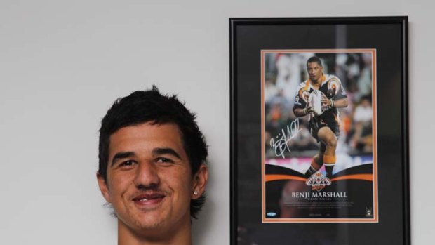In the frame &#8230; Jordan Marshall will make his Toyota Cup debut when he runs on as a utility back for Wests Tigers against St George Illawarra at Jubilee Oval tomorrow night.