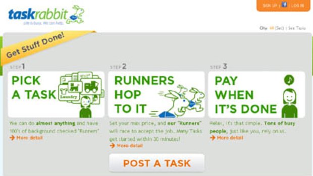The TaskRabbit website.