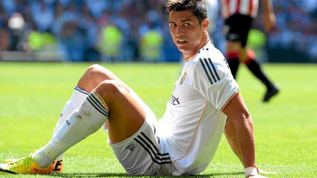 Not happy ... Cristiano Ronaldo.