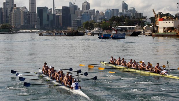 The race was held on Sydney's harbour.