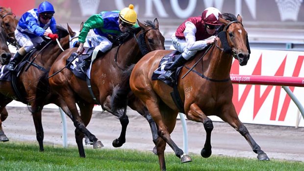 Kerrin McEvoy guides Zydeco home in the Wakeful Stakes.