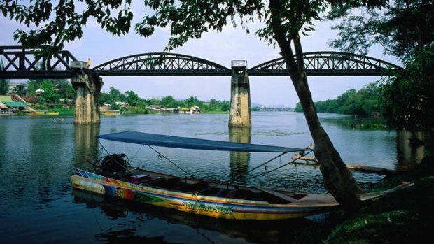 Military history: The bridge on the River Kwai, built during WWII.