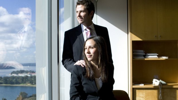Intertwined lives ... Sophie Hunston and fiance Dave Wilson share a home and workplace.