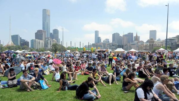 A record crowd of 100,000 attended the opening of Midsumma.