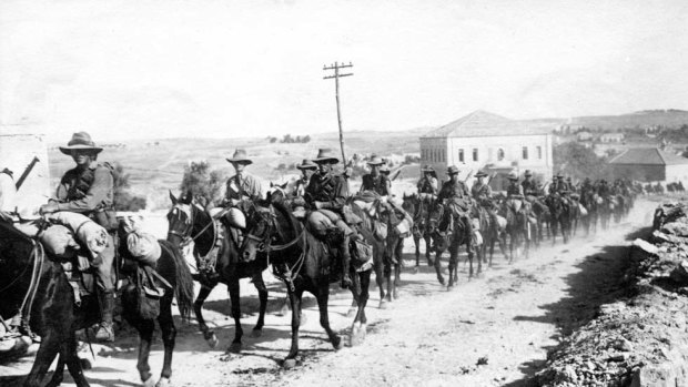 Battleground ... Australian light horsemen at Gaza in 1918.