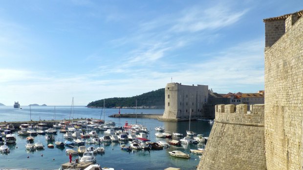 Dubrovnik's city walls.
