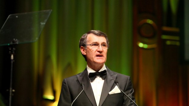 Lord Mayor Graham Quirk speaks at the Lord Mayor's Business Awards in 2014.