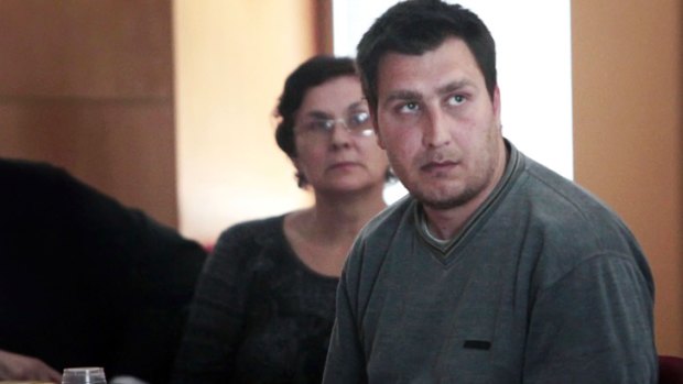 Bulgarian Deyan Valentinov Deyanov, who is accused of decapitating a British woman at a shop on the Spanish holiday island of Tenerife, attends his trial on February 18, 2013 in Tenerife.