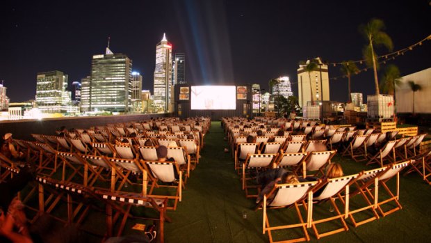 Rooftop Movies on top of the Roe Street car park in Northbridge