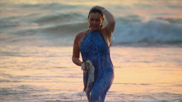 Schapelle Corby pictured in a Seven Network exclusive at Seminyak beach on Sunday.