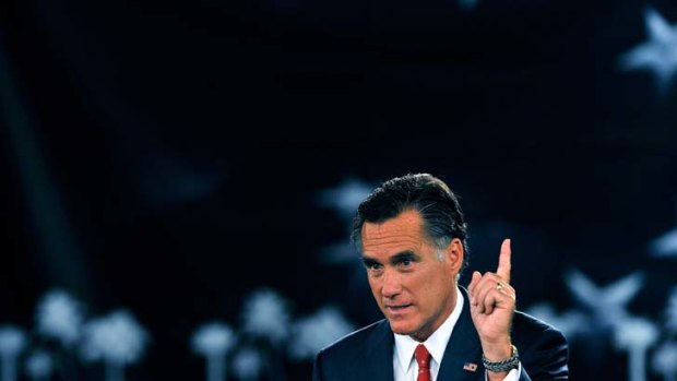 First blood ... presidential candidate Mitt Romney.