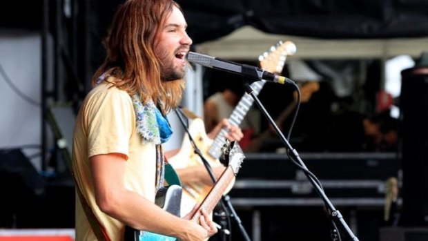 Frontman Kevin Parker of Tame Impala at the Big Day Out in 2014.