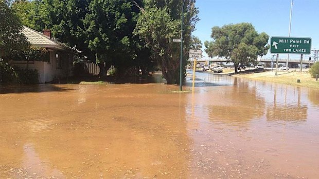 The river - or at least a smaller scale version of it - came to South Perth on Wednesday morning. <b>Photo:</b> 6PR's Lisa Barnes.