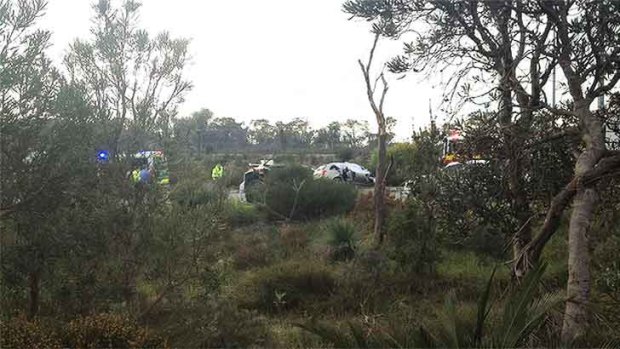 The scene of the fatal collision on Roe Highway.