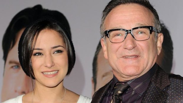 'Incredibly caring man' ... Zelda Williams, left, with her father Robin Williams in 2009.