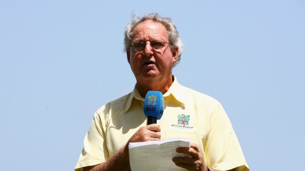 Tony Cozier at the Kensington Oval  Bridgetown, Barbados in 2007.