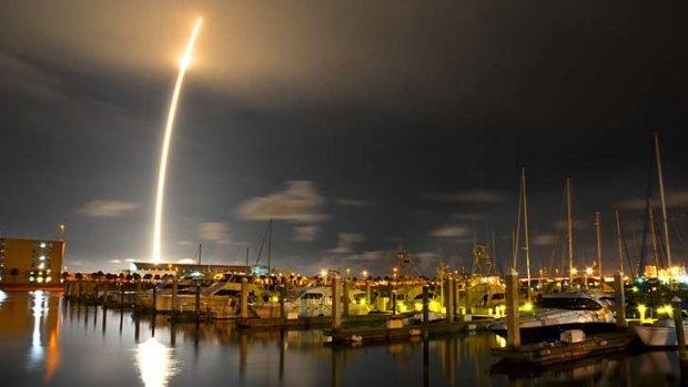 A 71-second exposure as seen from Port Canaveral.