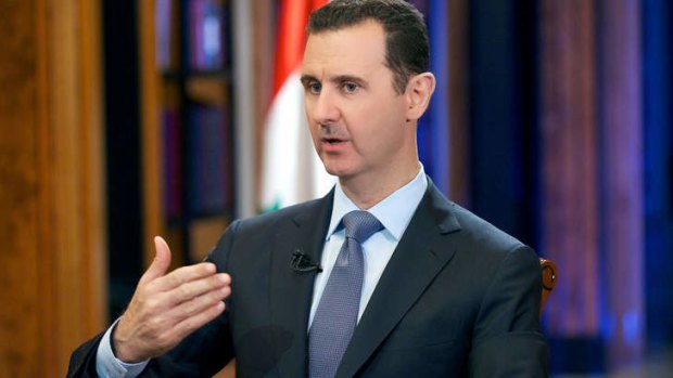 Pledge: Syrian President Bashar al-Assad during an interview with Fox News in the capital Damascus.