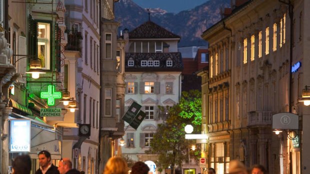 Bolzano's old town.