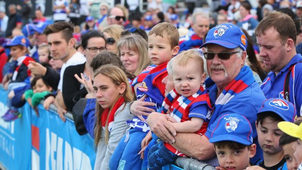 Fans turned out in droves for the Bulldogs' open training session earlier this week.