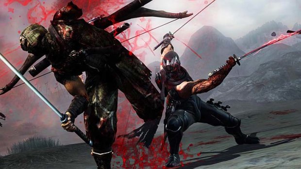 A screenshot of Ninja Gaiden 3: Razor game play.