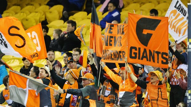 Vocal but small in number: GWS fans.