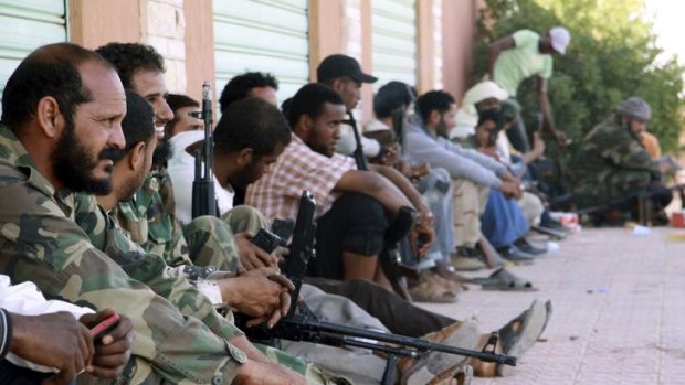 Fighters prepare for clashes between rival militias in the southern Libyan city of Sabha earlier this week.