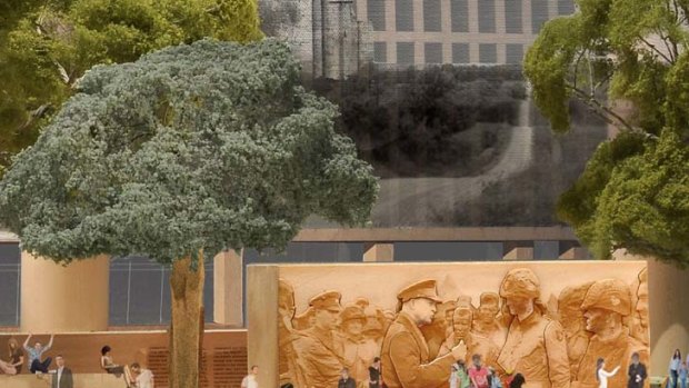 Trouble ... an artist's impression of Frank Gehry's proposed memorial.