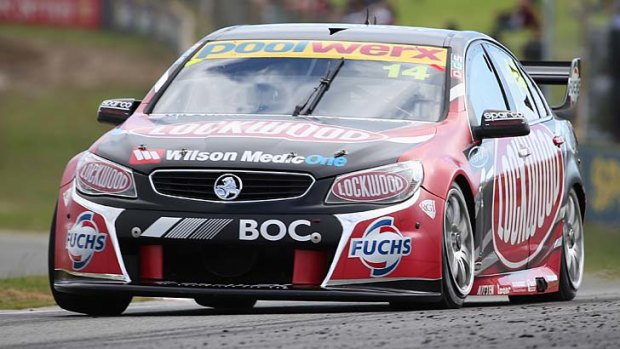 Fabian Coulthard drives the Lockwood Racing Holden during practice at Barbagallo Raceway in Perth on Friday.