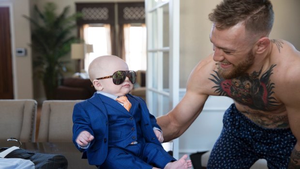 Like father, like son: Conor McGregor with his son, Conor Jack McGregor.