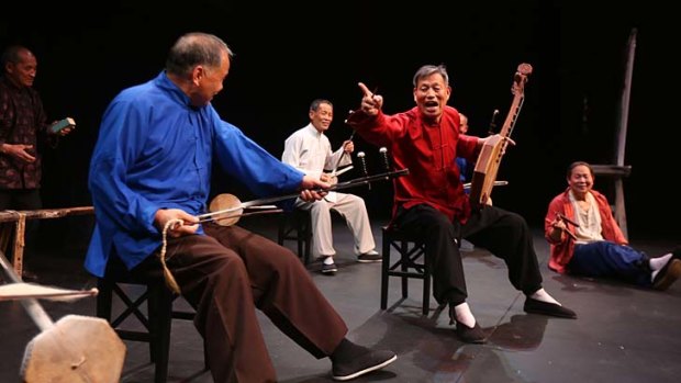 Renowned: The Zhang family band rehearses on Tuesday.