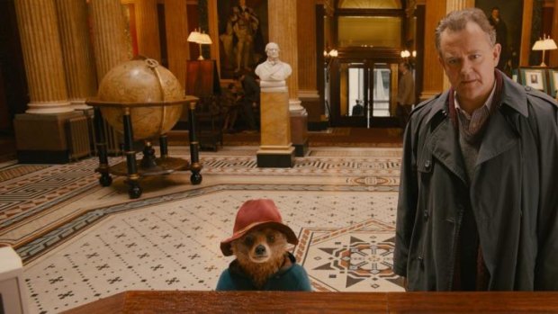 The odd couple: Mr Brown (Hugh Bonneville) is initially reluctant to let Paddington Bear come back to the family home.