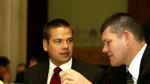 Lachlan Murdoch (left) holds 7.5 per cent of Ten. James Packer was understood to be keen to sell his 7.7 per cent stake. 
