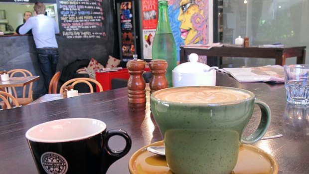 Ponycat's super-sized coffees come in bowls which also serve muesli.