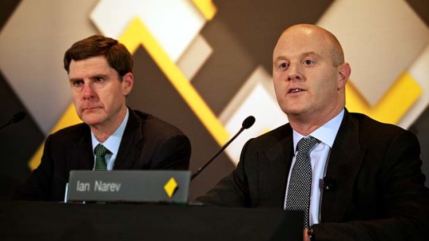 Proud, not embarrassed ... the Commonwealth Bank's chief executive, Ian Narev, right.