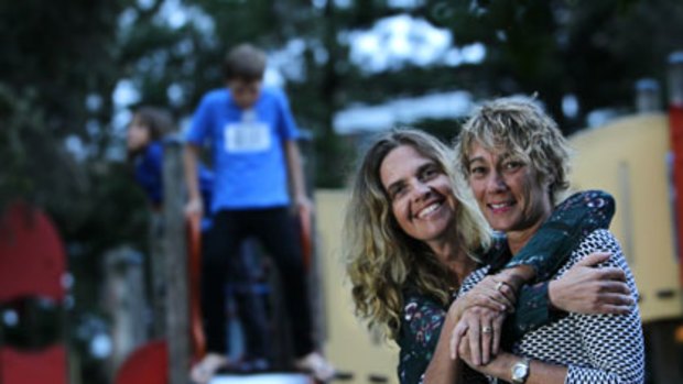 "We live in an ...  an open-minded environment," says Silke Bader, pictured with her partner, Tanya Sale.