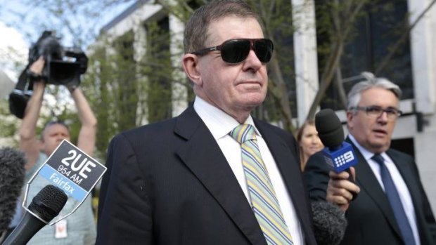 Appeal: Peter Slipper leaves the ACT Magistrates Court after appearing last month.